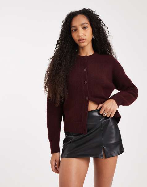 ASOS DESIGN - Sort mininederdel i imiteret læder - Del af sæt - view 1