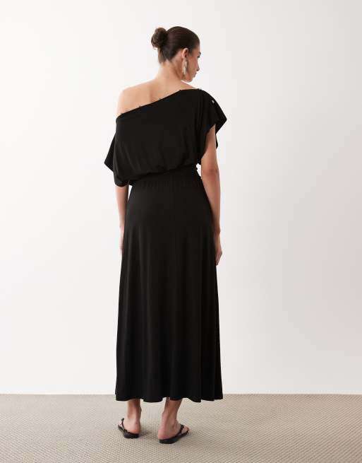 ASOS DESIGN - Sort multifunktionel midaxi-kjole med knapper, 3 af 4