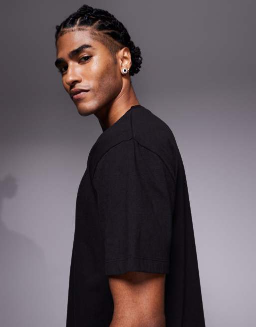 ASOS DESIGN - Sort og afslappet t-shirt med landskabsprint , 2 af 5