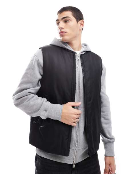 ASOS DESIGN - Sort og foret crop-vest - view 1
