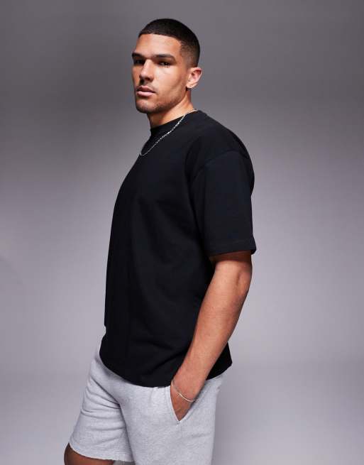 ASOS DESIGN essential heavyweight oversized t-shirt 240gsm in black