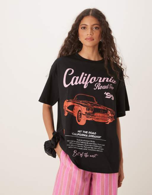 ASOS DESIGN - Sort og oversized T-shirt med 