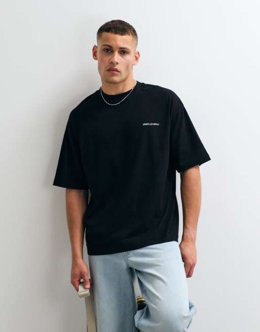 ASOS DESIGN - Sort og oversized T-shirt med tekstgrafik, 5 af 5