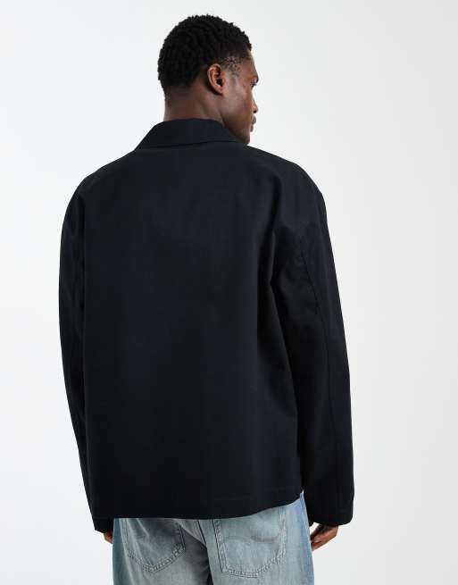 ASOS DESIGN - Sort oversized arbejdsjakke, 4 af 5