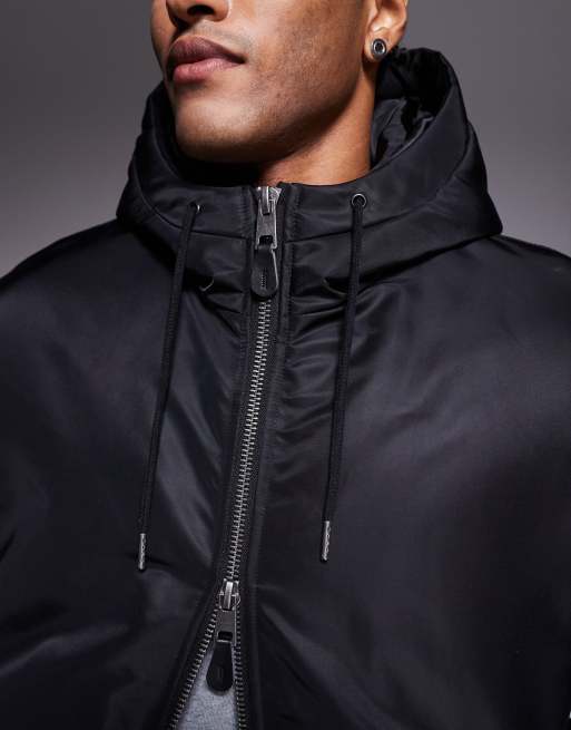 ASOS DESIGN - Sort oversized bomber-jakke, 5 af 5