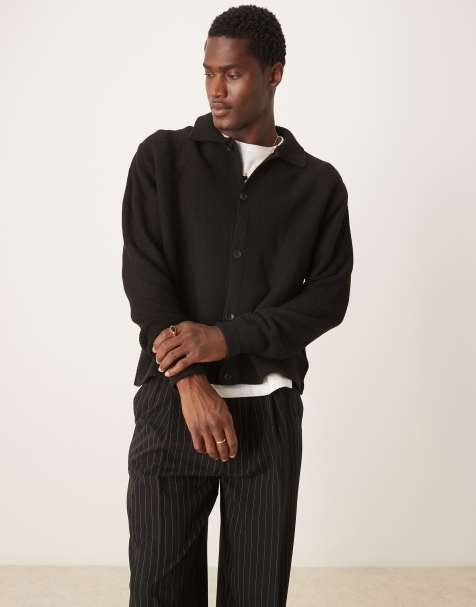 ASOS DESIGN - Sort oversized cardigan i strik - view 1
