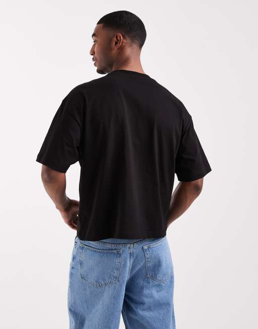ASOS DESIGN - Sort oversized firkantet oversized T-shirt med grafisk "Shibuya"-ballontekst, 5 af 5