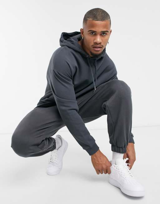ASOS DESIGN — Sort oversized hættetrøje