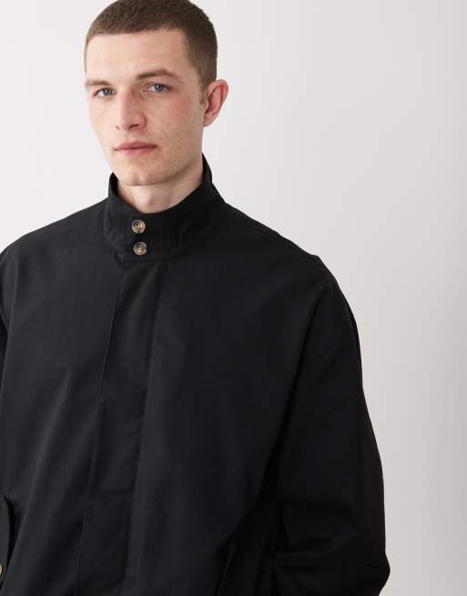 ASOS DESIGN - Sort oversized jakke med ståkrave, 3 af 5