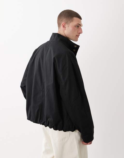 ASOS DESIGN - Sort oversized jakke med ståkrave, 5 af 5