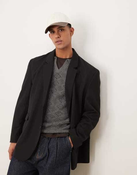 ASOS DESIGN - Sort oversized løstsiddende blazer - view 1