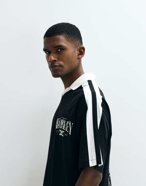 ASOS DESIGN - Sort oversized polo med Bob Marley-print, 3 af 5