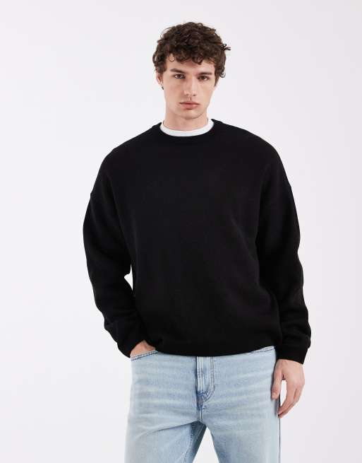 ASOS DESIGN - Sort oversized striktrøje med 'Nimbus'-tekst, 2 af 5