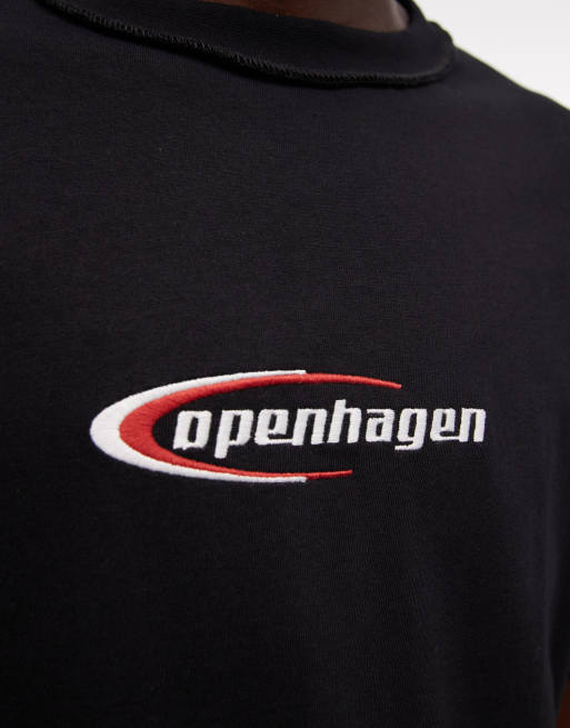 ASOS DESIGN - Sort oversized T-shirt med grafisk 'Copenhagen'-print og grafik foran, 2 af 5