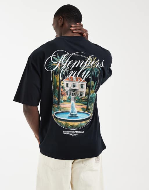 ASOS DESIGN - Sort oversized T-shirt med grafisk print , 2 af 5