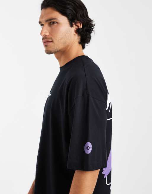 ASOS DESIGN - Sort oversized T-shirt med 'Pokémon Gengar'-print, 4 af 5