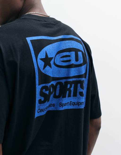 ASOS DESIGN - Sort oversized T-shirt med tykt street-grafik, 3 af 5