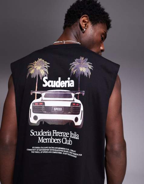 ASOS DESIGN - Sort oversized tanktop med bilgrafik - view 1