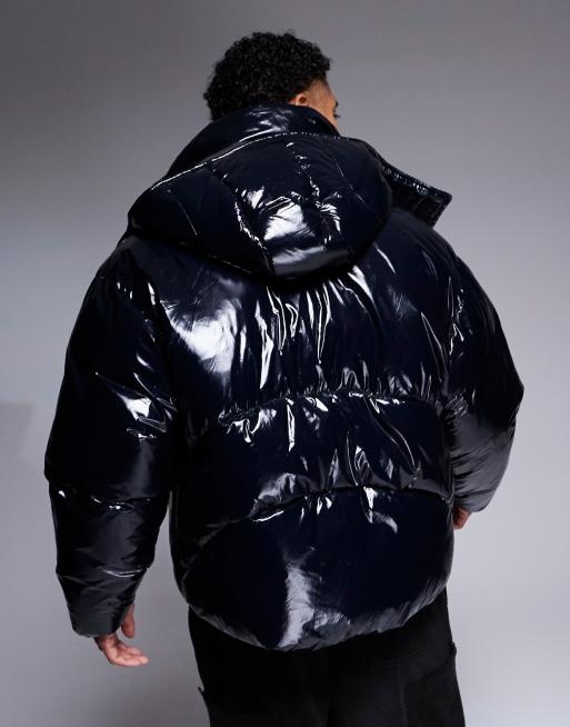 ASOS DESIGN - Sort skinnende dynejakke, 2 af 4