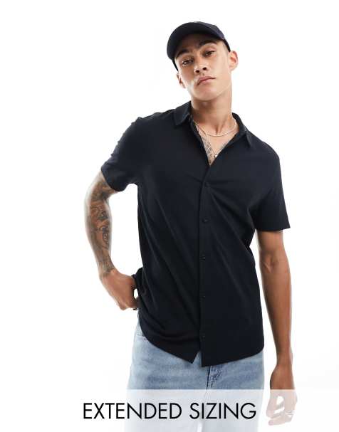 ASOS DESIGN - Sort skjorte i jersey - view 1