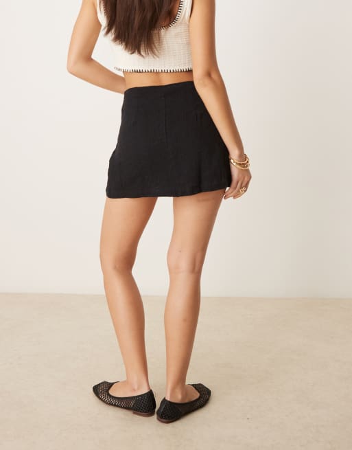 ASOS DESIGN - Sort skort med broderi, 3 af 5