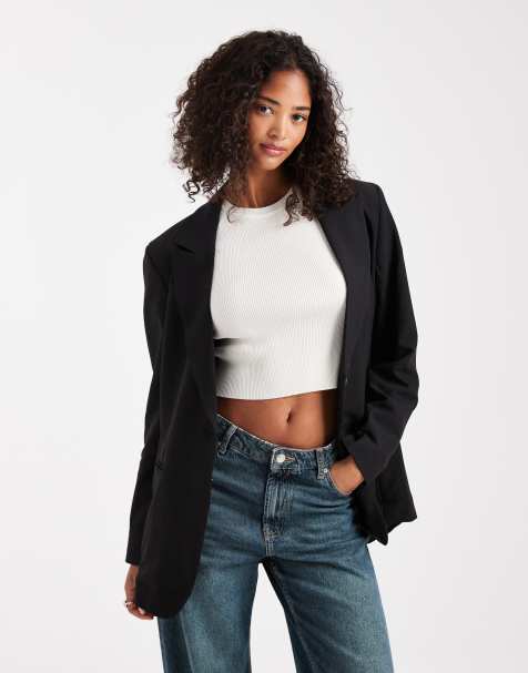 ASOS DESIGN - Sort skræddersyet afslappet blazer - view 1
