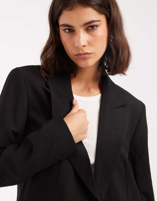 ASOS DESIGN - Sort skræddersyet afslappet blazer, 2 af 4