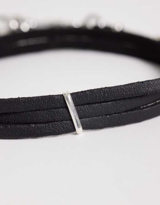 ASOS DESIGN - Sort slå-om-armbånd i imiteret læder, 3 af 3