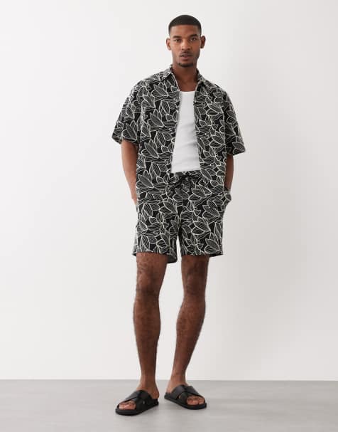 ASOS DESIGN - Sort sæt med gennemgående blomsterbroderier - view 1