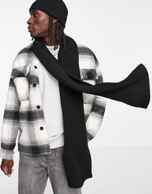 ASOS DESIGN - Sort standardtørklæde