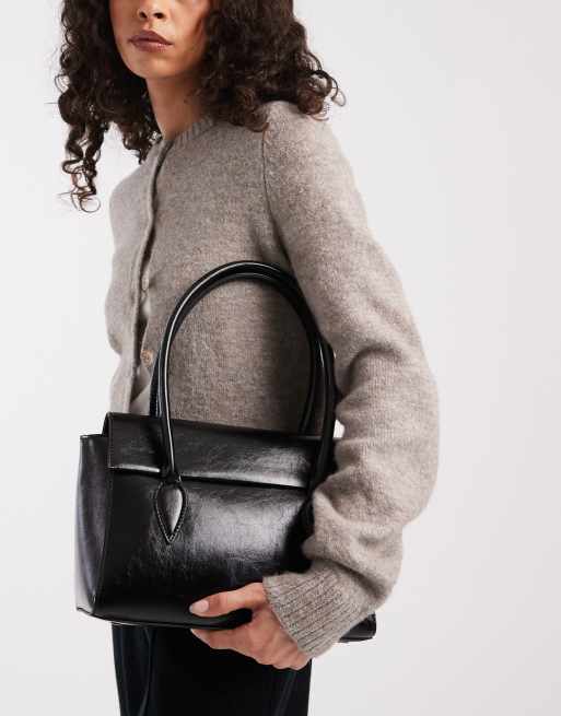 ASOS DESIGN - Sort struktureret skuldertaske, 2 af 4