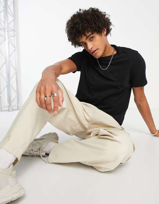 ASOS DESIGN - Sort T-shirt med stort print med æblelogo på ryggen, 2 af 4