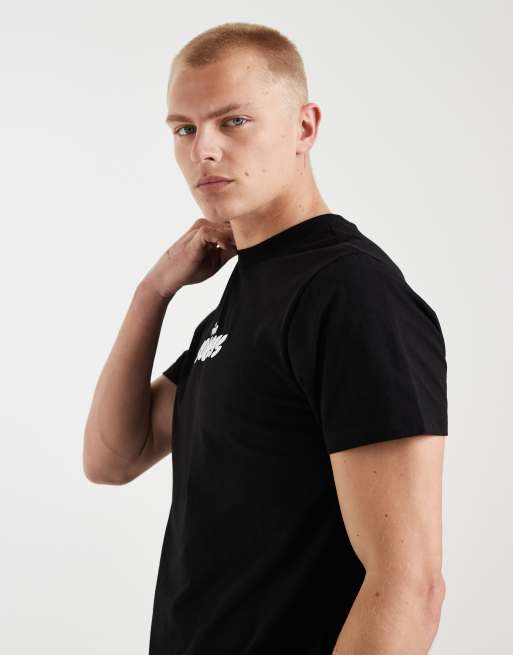 ASOS DESIGN - Sort T-shirt med tekstgrafik, 5 af 5