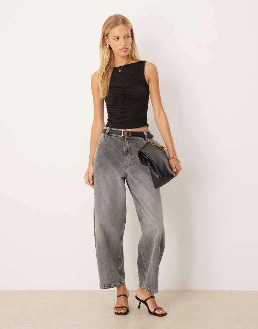 ASOS DESIGN - Sort tanktop med rynkedetalje i jersey, 2 af 4