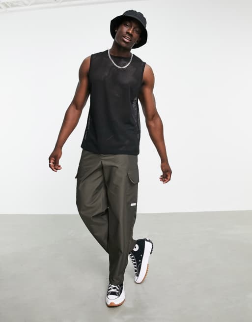 ASOS DESIGN - Sort top i mesh
