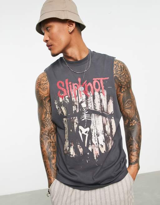 ASOS DESIGN - Sort top med Slipknot-print