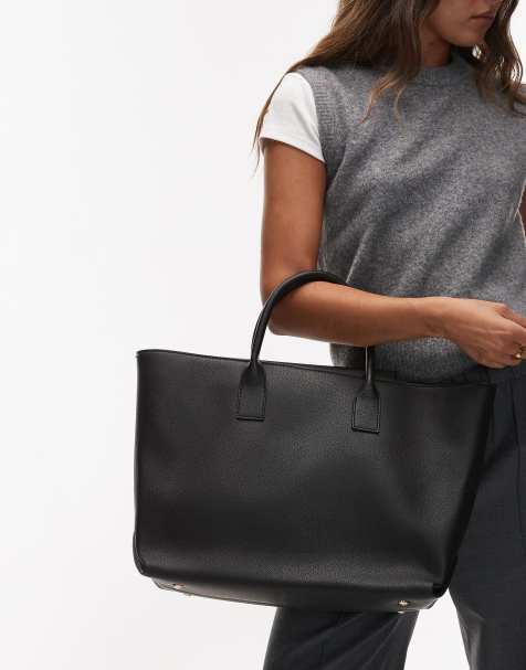 ASOS DESIGN - Sort tote-taske med hank - view 1