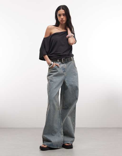 ASOS DESIGN - Sort tætsiddende asymmetrisk oneshoulder-top med korte ærmer og indsyet talje, 2 af 4