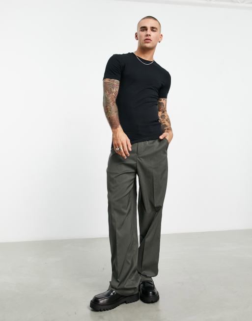 ASOS DESIGN - Sort tætsiddende T-shirt med rund hals, 3 af 4