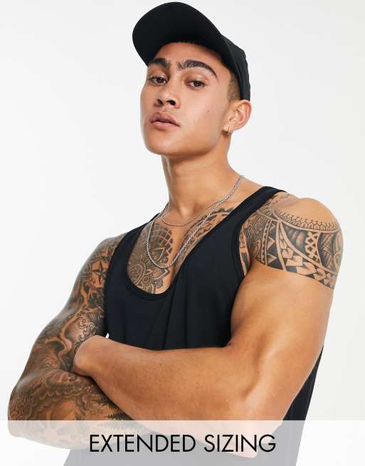 ASOS DESIGN - Sort undertrøje i bomuld - BLACK