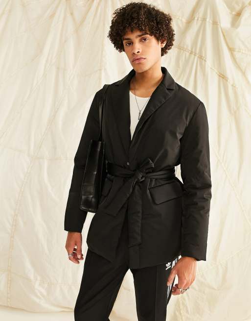 ASOS DESIGN - Sort vatteret blazer 