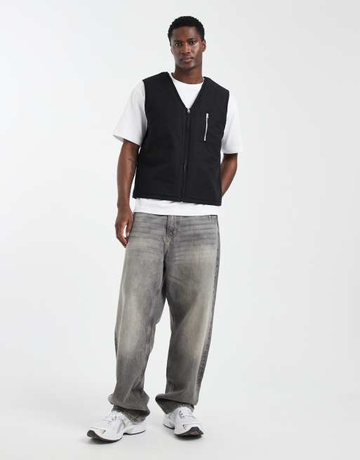 ASOS DESIGN - Sort vatteret vest, 2 af 5