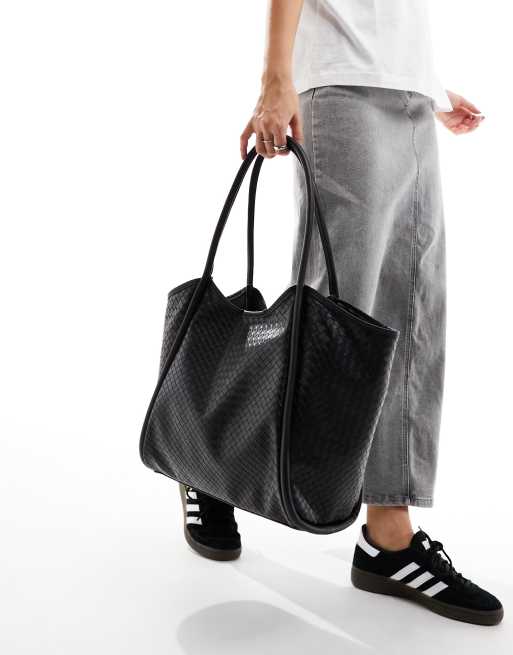 ASOS DESIGN - Sort, vævet og rørformet tote, 4 af 4