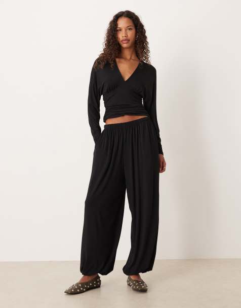 ASOS DESIGN - Sorte ballonbukser - Del af sæt - view 1