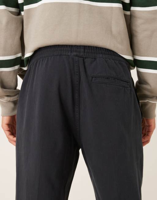 ASOS DESIGN - Sorte bukser med elastisk taljebånd og lige ben, 4 af 5