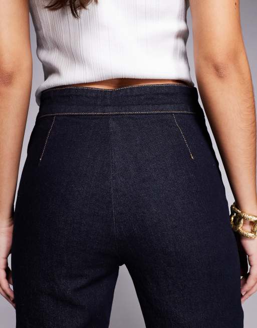 ASOS DESIGN - Sorte capri-bukser i stretch-denim, 4 af 5