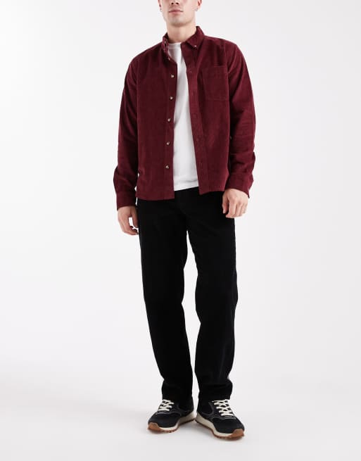 ASOS DESIGN - Sorte cargobukser i fløjl med lige ben, 2 af 5
