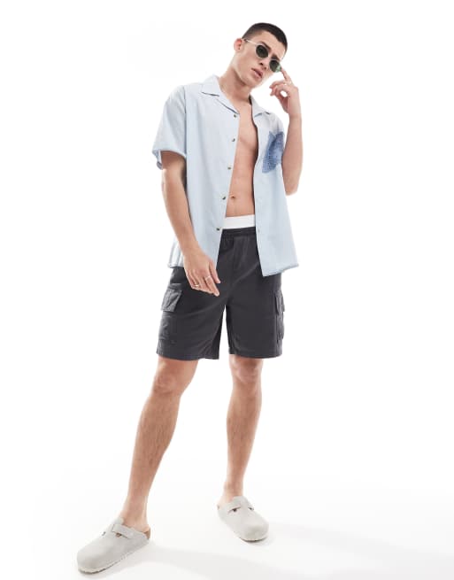 ASOS DESIGN - Sorte cargoshorts