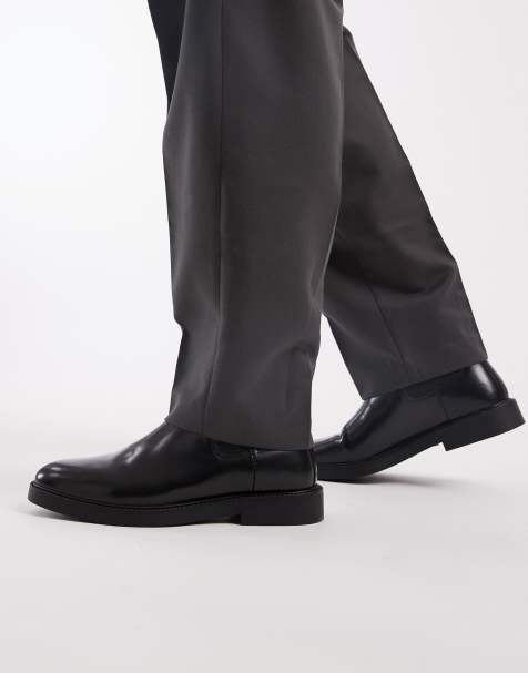 ASOS DESIGN - Sorte Chelsea-støvler i polido-læder - view 1