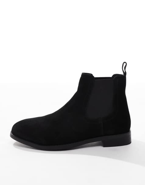ASOS DESIGN - Sorte Chelsea-støvler i ruskind - view 1